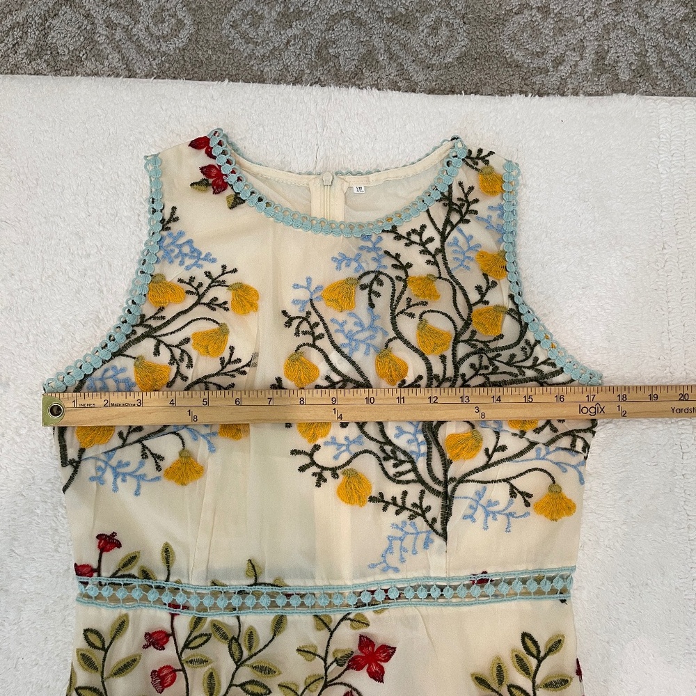 Glory Connection Midi Dress Womens XXL Floral Embroidered - Picture 15 of 16